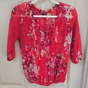 2 For $15! Express Bubble Hem Blouse